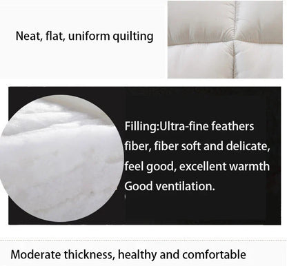 VESCOVO Thick Goose Down Fiber Mattress Topper – Single, Twin & Queen Size Bed Mattress Pad