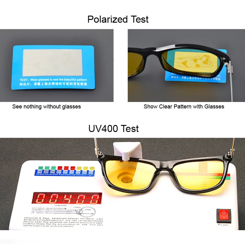 AOWEAR HD Night Vision Glasses – Polarized Yellow Lens Sunglasses for Men, Safe Driving Goggles