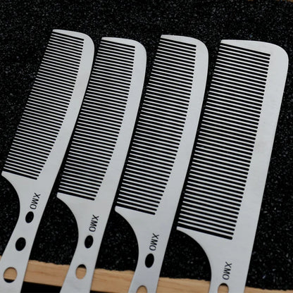Brainbow Titanium Steel Hair Comb – Professional Anti-Static Salon Hairdressing Brush for Men