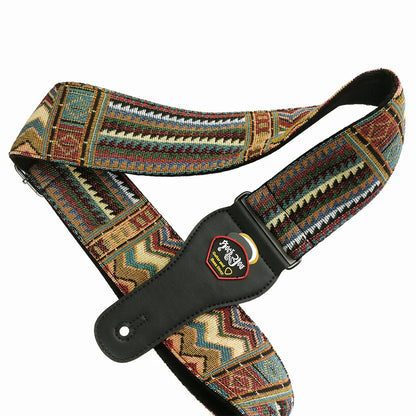 New High-Quality Cotton Guitar Strap – Adjustable Length, 6.2cm Wide for Acoustic & Electric Bass Guitars