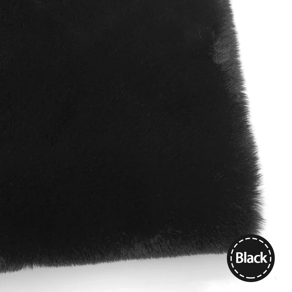Faux Rabbit Fur Fabric – 50/80/160cm Super Soft 10mm Pile Plush Material for Stuffed Toys & Sewing