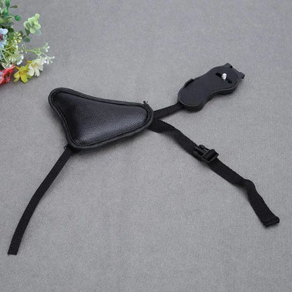 Professional PU Leather Camera Hand Grip Wrist Strap with Screw Hole for Canon Nikon SLR — Black