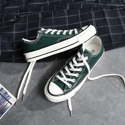 Men’s Canvas Shoes — Fashion Summer Casual Sneakers, High-Top Vulcanized Flats for Men & Women, 2023 Spring-Summer