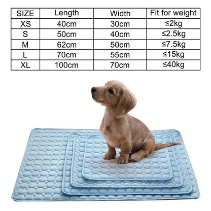 Summer Cooling Dog Mat: Breathable Pad for Dogs and Cats - Washable Pet Bed Blanket for Small, Medium, and Large Dogs, Ideal for Cars