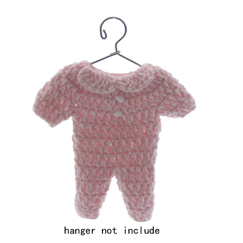 12-Piece Handmade Mini Crochet Baby Clothes – 7.6cm Favors & Decorations for Baby Shower, Baptism, Craft Party