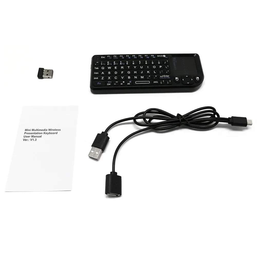 Rii X1 2.4GHz Mini Wireless Keyboard with TouchPad – English/ES/FR Layout for Android TV Box, PC & Laptop