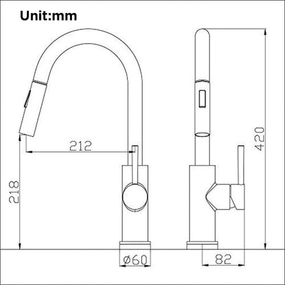 Pull-Out Sensor Black Kitchen Faucet - Sensitive Touch Control Mixer Tap for Kitchen Sink
