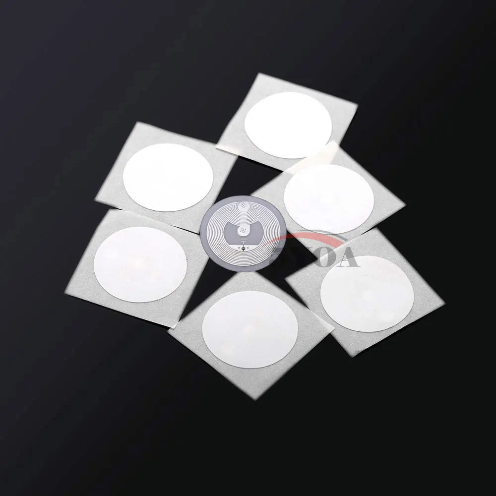 100PCS NFC Label Tag Stickers – 13.56MHz ISO14443A NTAG213 RFID for All NFC-Enabled Phones