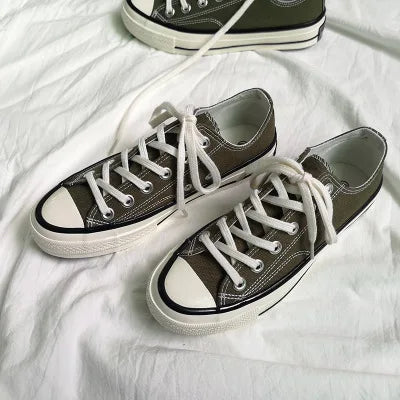 Men’s Canvas Shoes — Fashion Summer Casual Sneakers, High-Top Vulcanized Flats for Men & Women, 2023 Spring-Summer