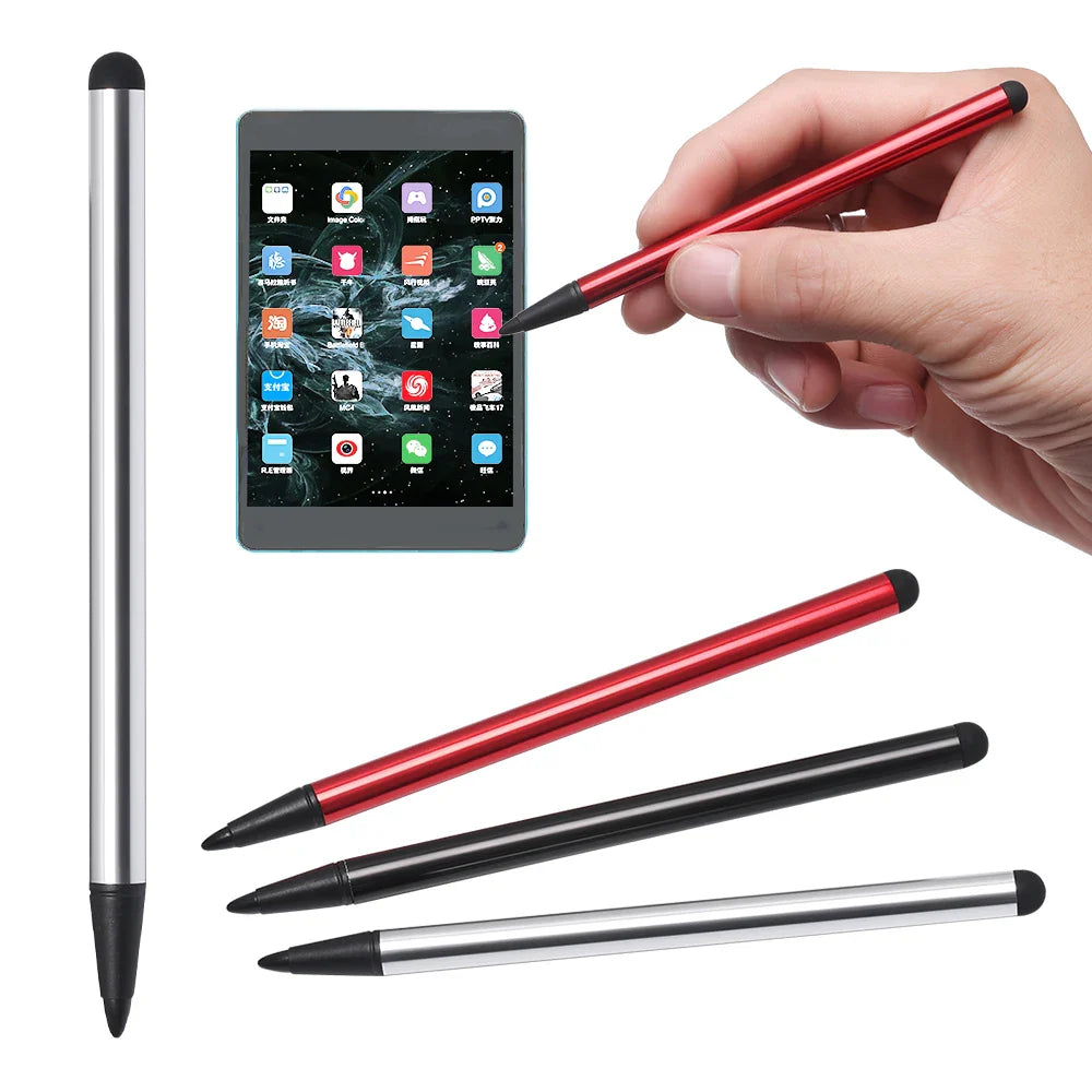 2 in 1 Capacitive Stylus Pen - Touch Screen Pencil for Tablets and Phones | High Precision Multicolor for iPad, Samsung, PC