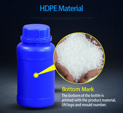 1000mL HDPE Refillable Plastic Bottle with Lid — Food Grade, Leakproof Container for Liquids, Agriculture & Pesticides, 1PCS
