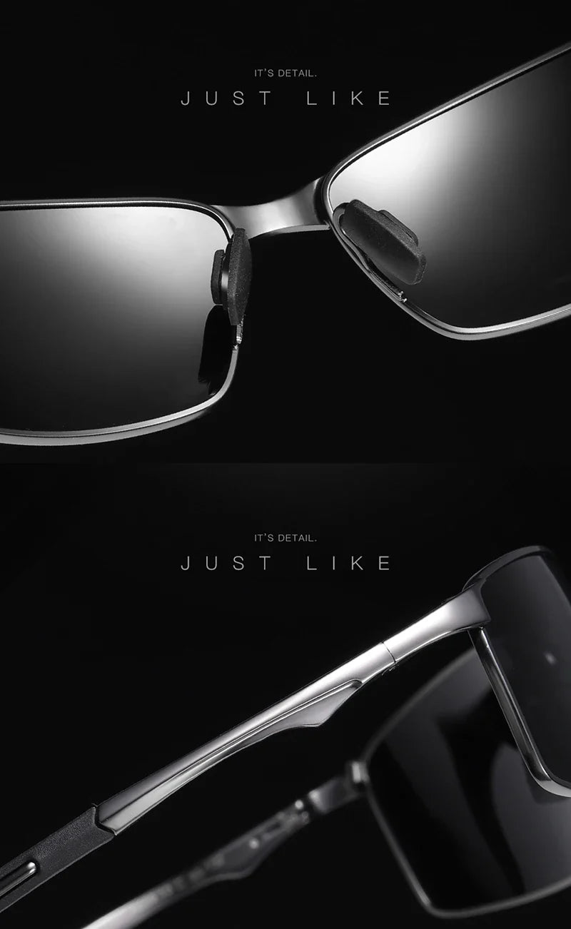 Aoron Polarized Sunglasses – UV400 Anti-Glare Metal Frame Driving Glasses for Men & Women