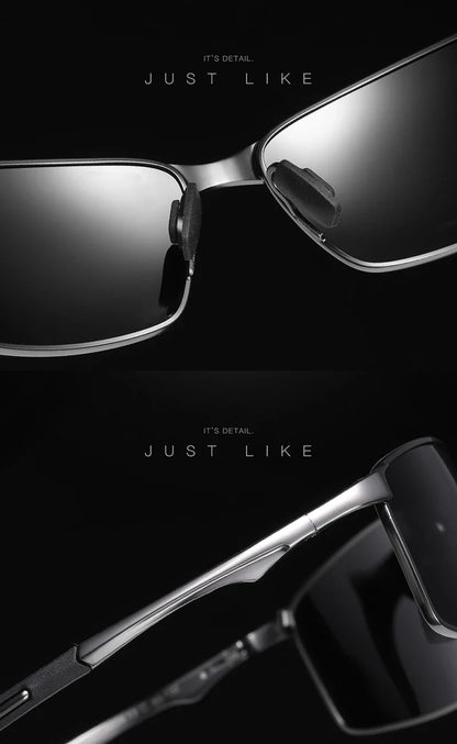 Aoron Polarized Sunglasses – UV400 Anti-Glare Metal Frame Driving Glasses for Men & Women