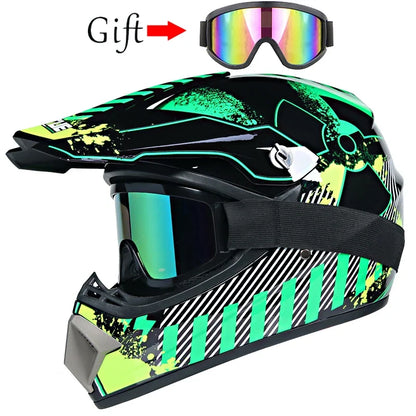 Children's Motorcycle Helmet - Off-Road Motocross Bike Helmet for Downhill & Cycling