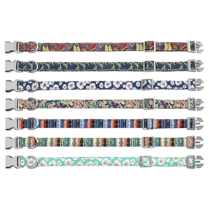 Adjustable Nylon Dog & Cat Collar – Personalized ID Collar with Engraved Name Buckle, Anti-Lost for Small, Medium & Large Pets