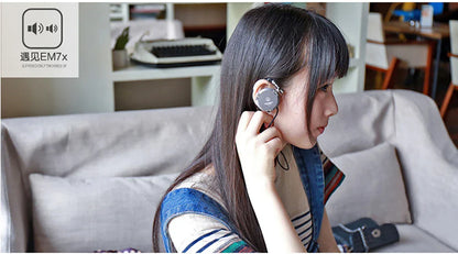 Audio-Technica ATH-EM7X Wired Sport Ear Hook Earphones with Heavy Bass for Android & iPhone