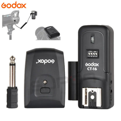 Godox CT-16 16-Channel Wireless Flash Trigger Transmitter & Receiver Set for Canon Nikon Pentax Studio Speedlite