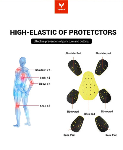 DUHAN Windproof Motocross Jacket & Pants for Men – Wear-Resistant Motorcycle Gear with Body Armor, Winter Moto Clothing