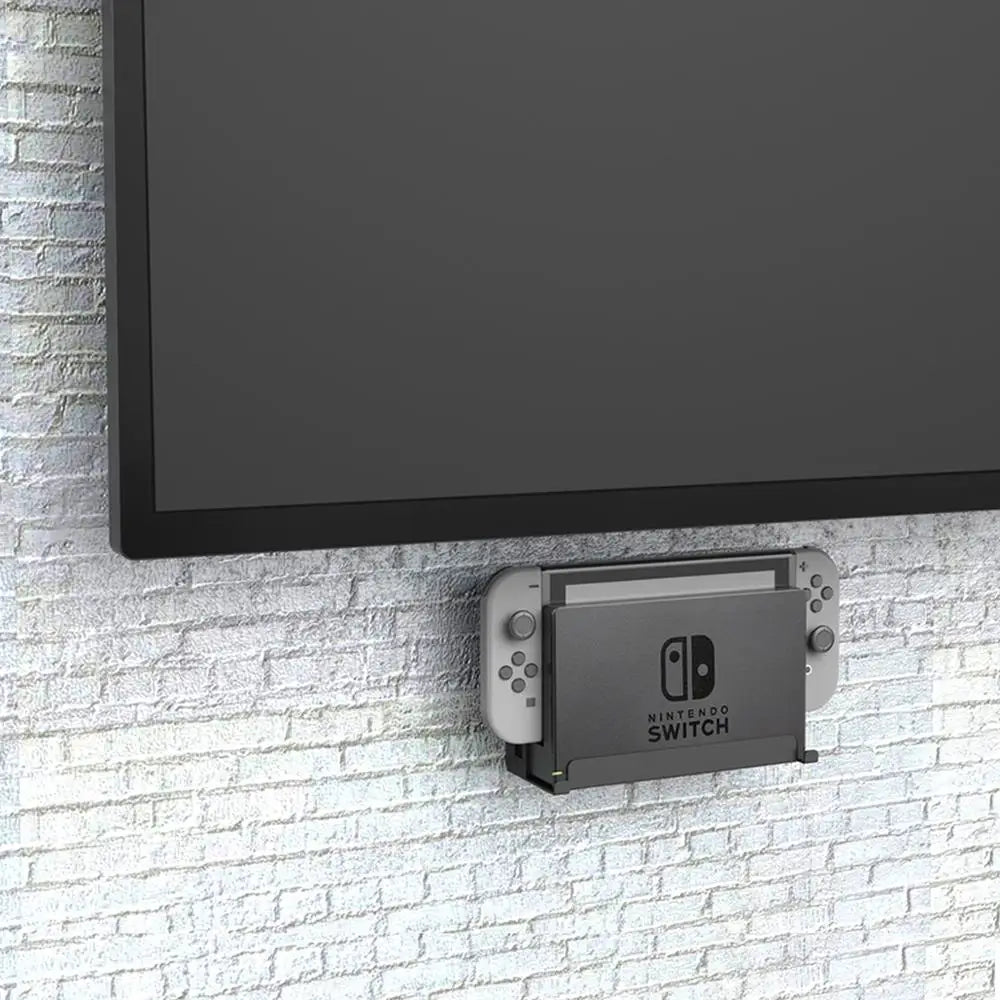 Monzlteck Wall Mount for Nintendo Switch – Original & OLED Dock Holder, Metal Gaming Accessory for TV Setup