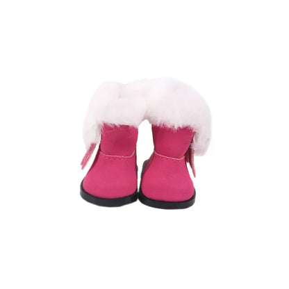 5CM Doll Snow Boots – Pop Plush Canvas Shoes for 14.5" Dolls, 32-36CM Paola Reina & 20CM Cotton Dolls Accessories