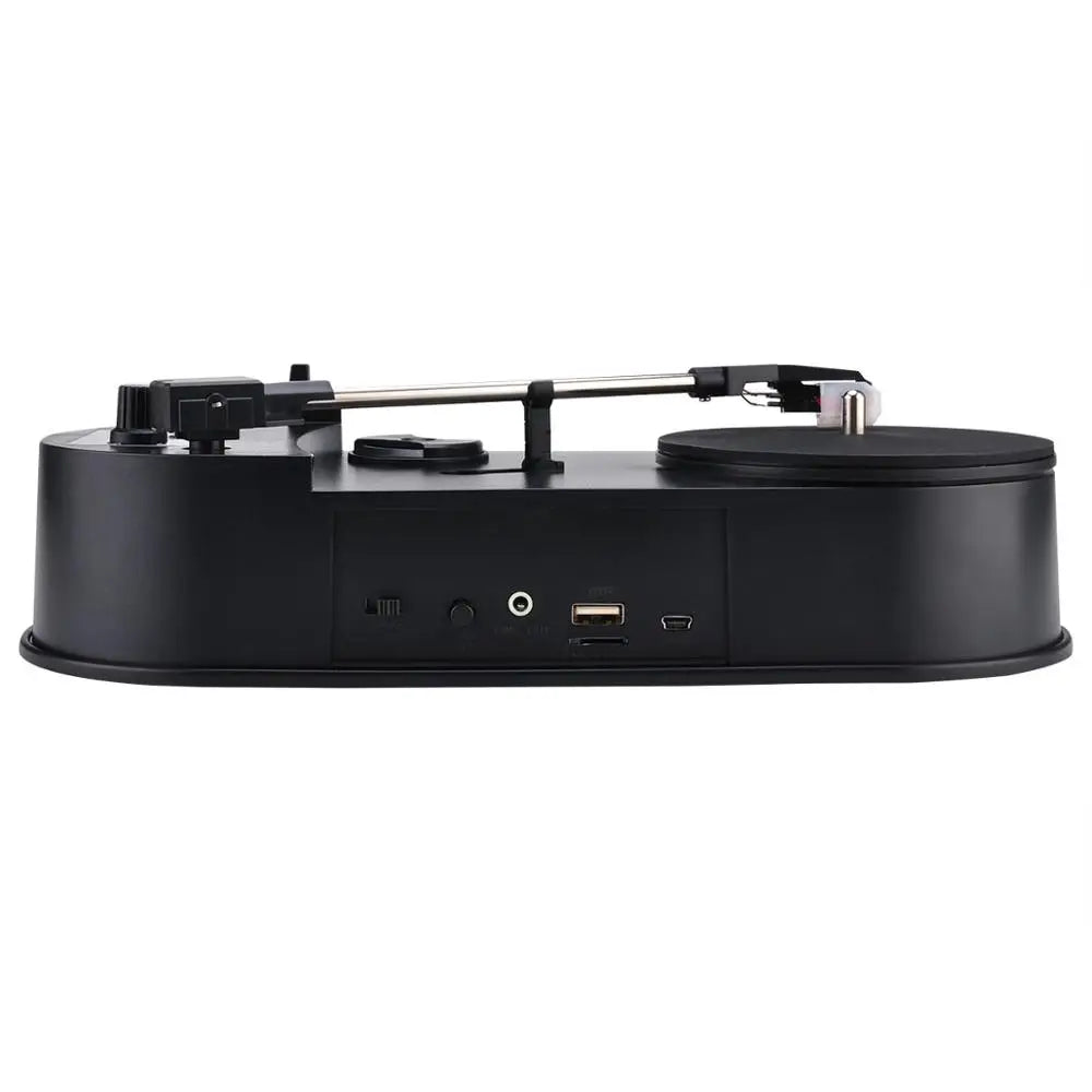 Portable 33/45RPM Phonograph Turntable — Vinyl to MP3 Converter with TF Card/USB & Built-in Speaker