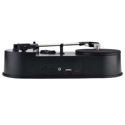 Portable 33/45RPM Phonograph Turntable — Vinyl to MP3 Converter with TF Card/USB & Built-in Speaker