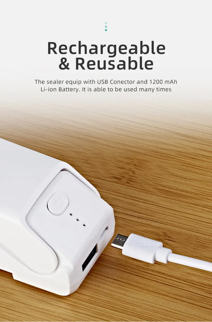 saengQ Mini Portable Bag Sealer – Multi-Function Home Plastic & Snack Storage Sealing Machine