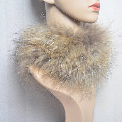 2025 Real Fox Fur Scarf and Headband – Luxury Winter Neck Warmer for Women, 100% Natural Fur, Elastic Ring Muffler