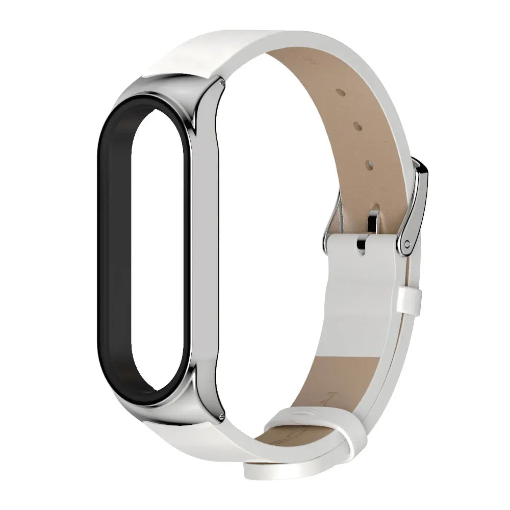 Leather Strap for Xiaomi Mi Band - Stylish Replacement Wristband for Mi Band 10/9/8/7/6/5 Mijobs Design