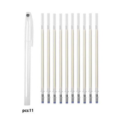 10Pcs Heat Erasable Fabric Marker Pens — Temperature Disappearing Pens for DIY Sewing, Craft & Fabric Marking