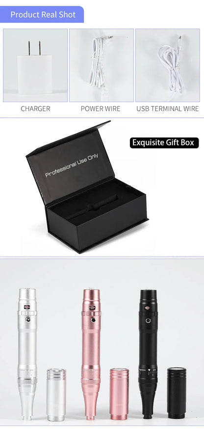 Wireless PMU Machine — Professional Permanent Makeup Tattoo Pen for Eyebrows, Eyeliner & Lips