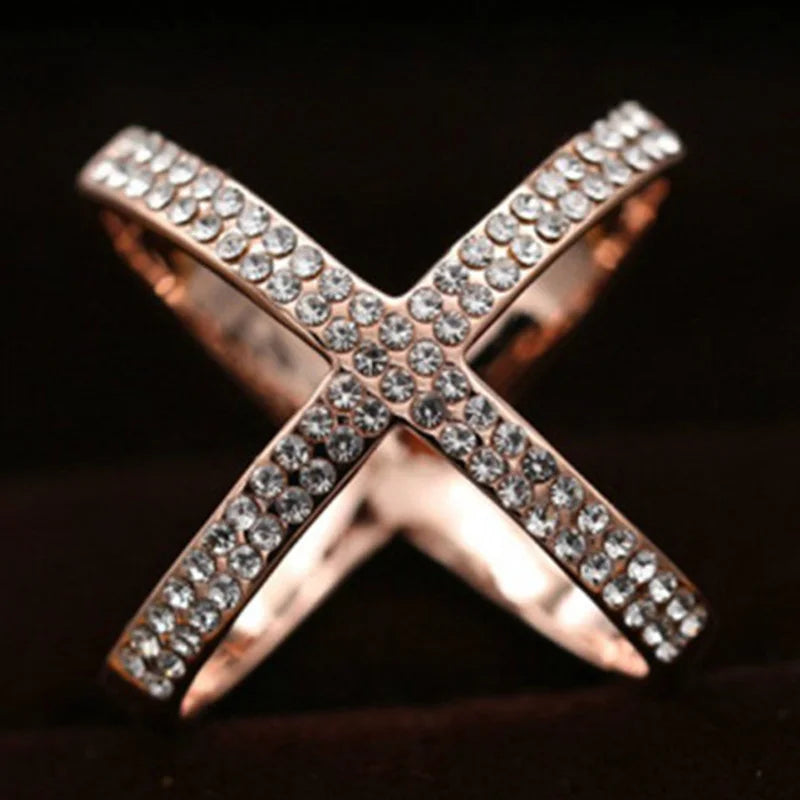 X Shape Cross Crystal Scarf Buckle Brooches for Women - Hollow Scarves Buckle Jewelry Clothing Accessories