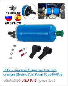 PQY EFI 380LH 1000HP External Fuel Pump – E85 Compatible, Top Quality 044 Style, Model PQY-FPB003-QY