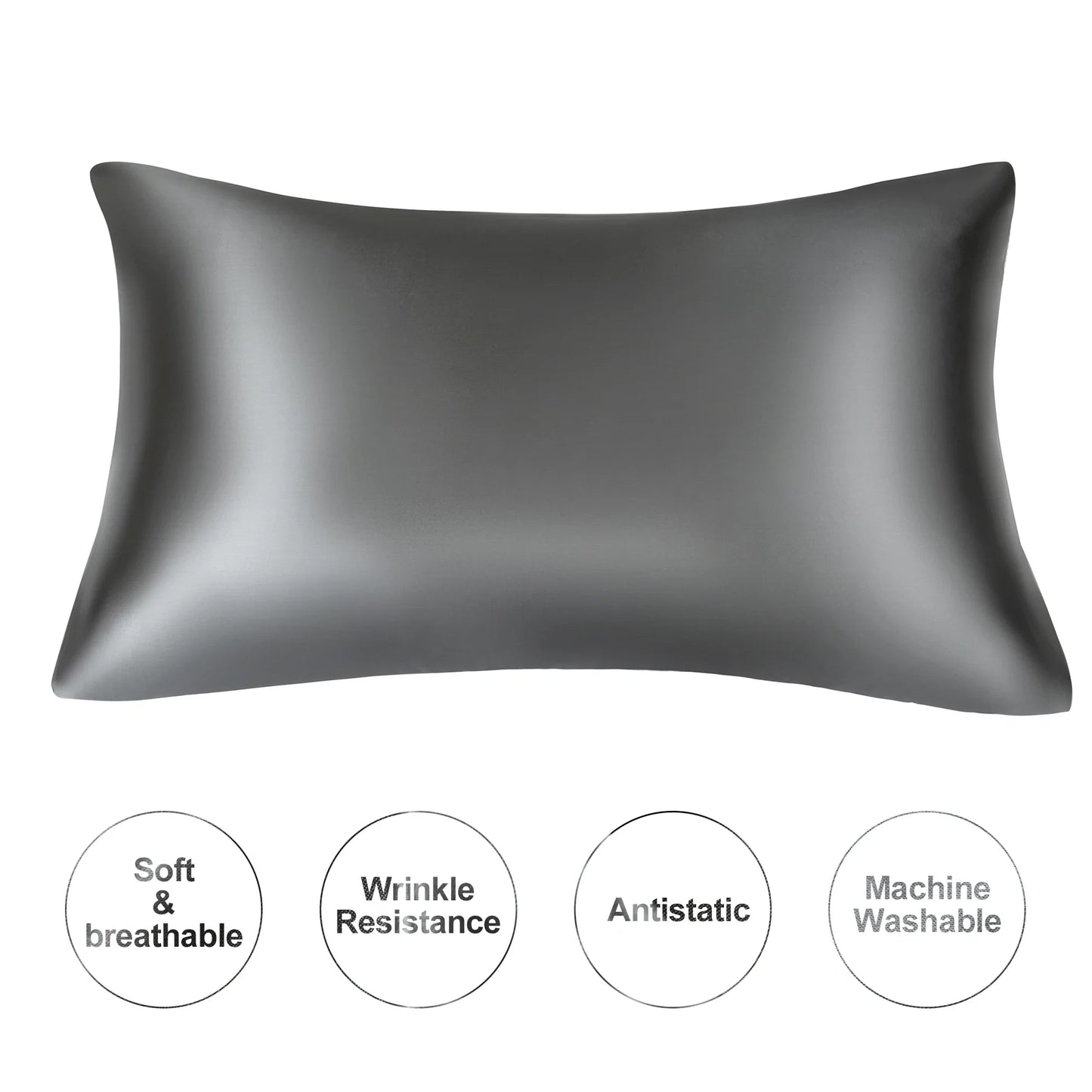 JuwenSilk Mulberry Silk Pillowcase – Silky Satin Natural Silk Pillowcase for Standard & Queen Size Beds