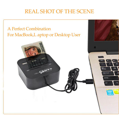 UTHAI X02 USB SIM Smart Card Reader – Bank Card IC/ID EMV SD TF MMC USB-CCID ISO 7816 Compatible with Windows & Linux