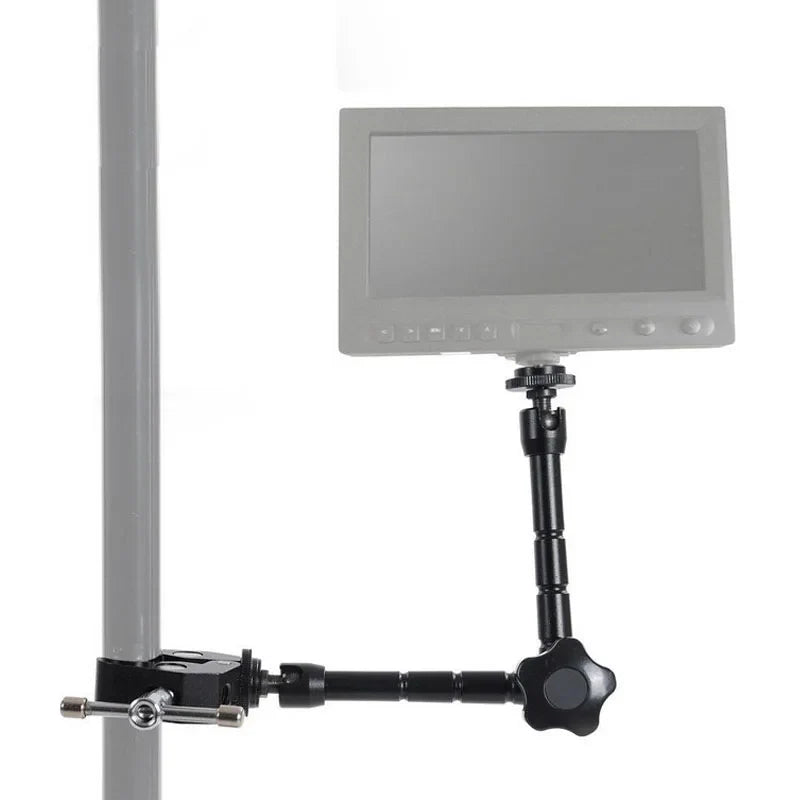 Super Clamp with 7"/11" Adjustable Magic Arm | Articulating Mount for Monitor, LED Light, DSLR Camera, Flash & LCD Video Gear