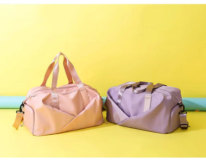 Women's Sports Gym Bag - Travel Dry Wet Tote, Multifunctional Weekend Duffle for Fitness, Yoga & Swimming