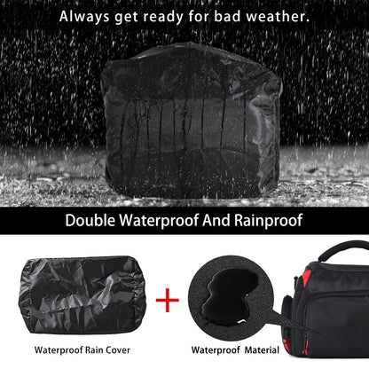 FOSOTO Waterproof DSLR Camera Shoulder Bag – Professional Case for Canon, Nikon, Sony, Video & Lens Storage