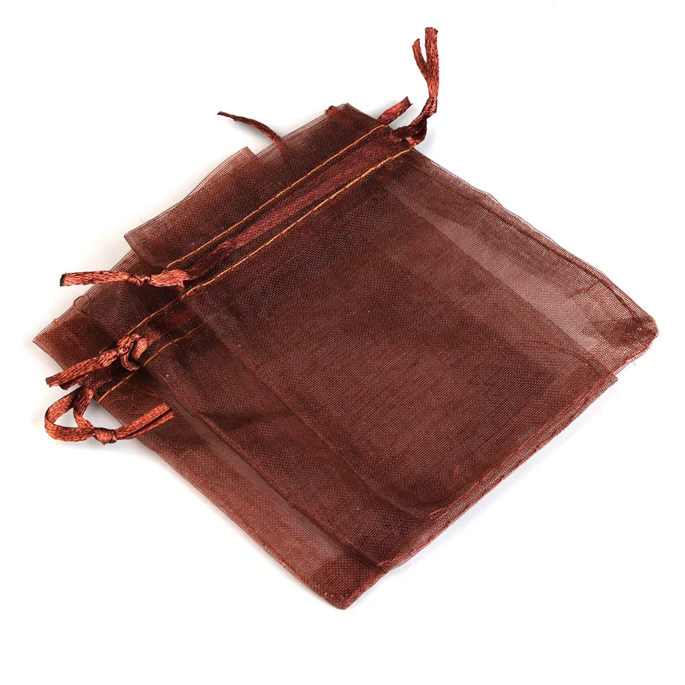 Organza Gift Bags - 50/100pcs Drawstring Jewelry Pouches 24 Colors for Wedding Christmas Candy Gift Packaging