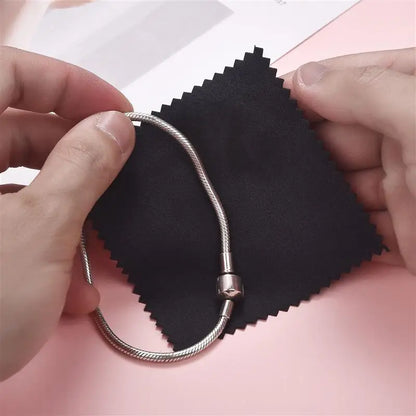 Silver Polishing Cloth – 8x8cm Reusable Jewelry Cleaning Wipes (10/50PCS) Anti-Tarnish