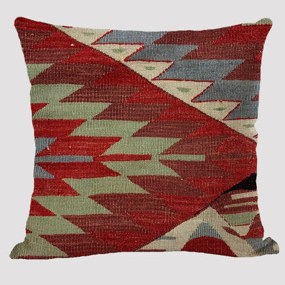 Bohemian Linen Cushion Cover – Multicolor Ethnic Geometric Pattern Decorative Pillow for Living Room Sofa