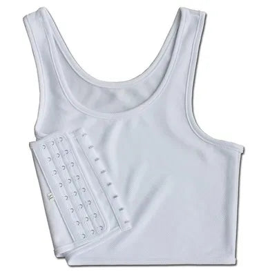 Women’s Breast Binder – Transboy Lesbian Corset Vest with Side Buckle, Summer Short Tank Top Shaper Bustier