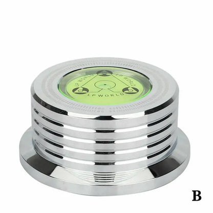 60Hz LP Record Stabilizer — Universal Aluminum Turntable Clamp with Level Alloy Weight