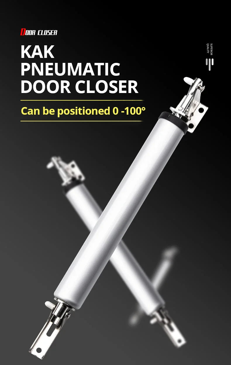 KAK Soft Closing Automatic Door Closer – 35KG Pneumatic Adjustable Speed Door Stop & Protective Holder Hardware