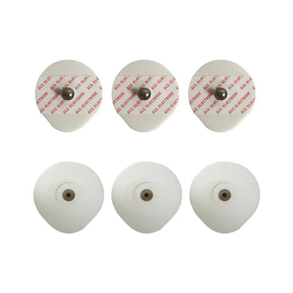 50-Pack Disposable ECG Electrodes — 43×46mm Non-Woven Medical Electrode Pads for EKG Accessories