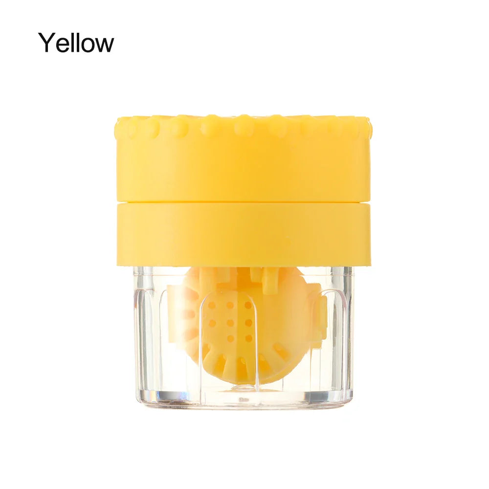Manually Rotating Contact Lens Cleaner Case Portable Plastic Lens Storage Holder Cleaning Container Travel Accessory Tool