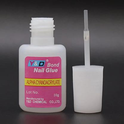 10g Fast Drying Nail Glue - Adhesive for False Nails, Glitter, Acrylic, Rhinestone Decoration, and Nail Extensions