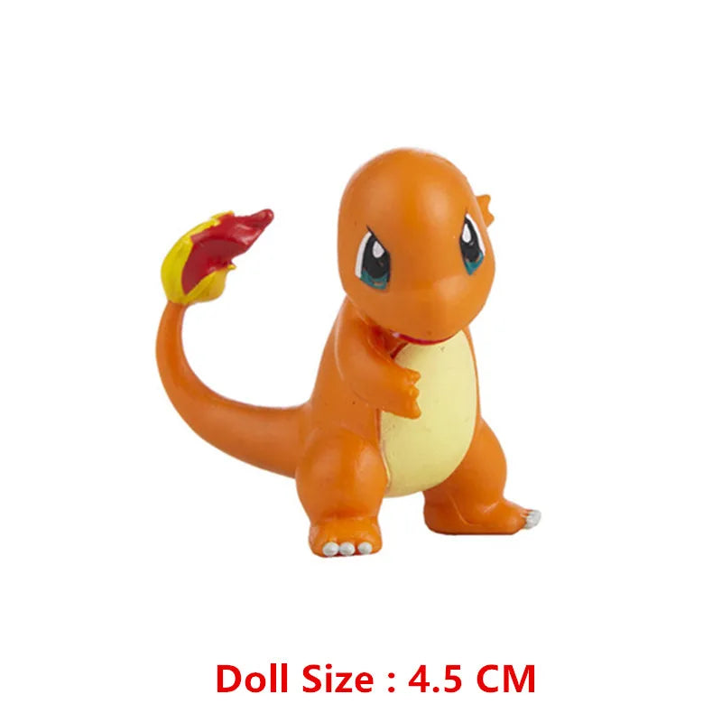 Pokemon 4-13cm Anime Figures – Pikachu, Mewtwo, Charmander, Blastoise Action Model Toy Gifts