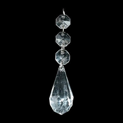 5PC Crystal Acrylic Bead Garland – Clear Chandelier Chain with Hooks for Wedding, Home DIY & Craft Decoration