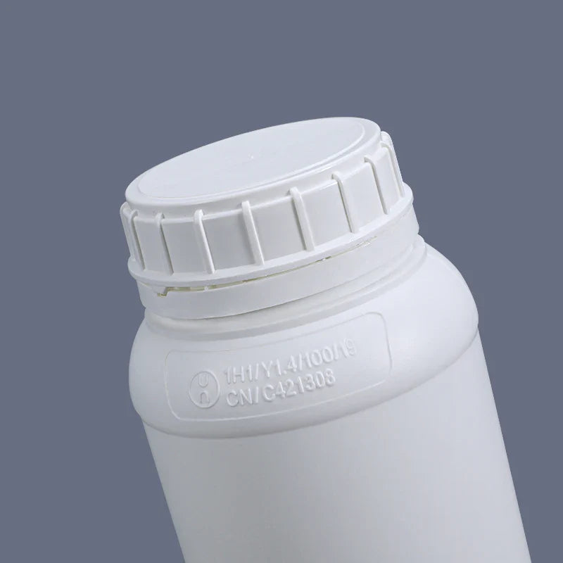 Empty Fluorinated Plastic Bottle with Tamper-Evident Cap — Leakproof Refillable Liquid Container 50ml-1000ml
